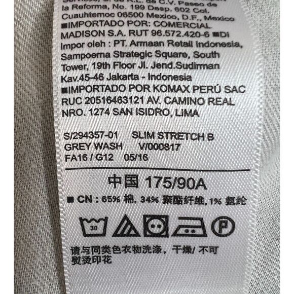 Old Navy Men's Slim Stretch Jeans Grey Wash Size 36 x 32 - Picture 5 of 9